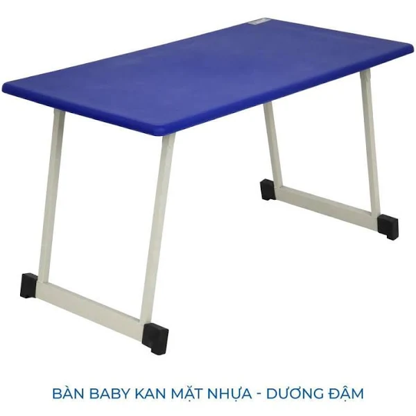 Bàn học sinh Baby Kan mặt nhựa xanh dương